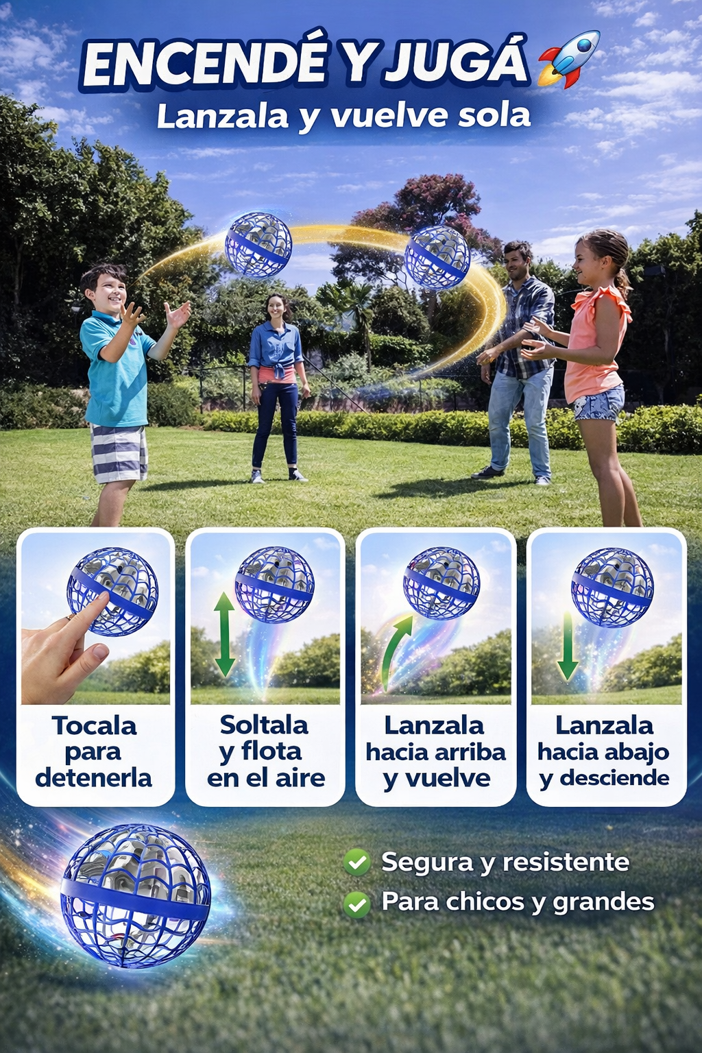 Pelota Voladora LED – Flying Orb Spinner