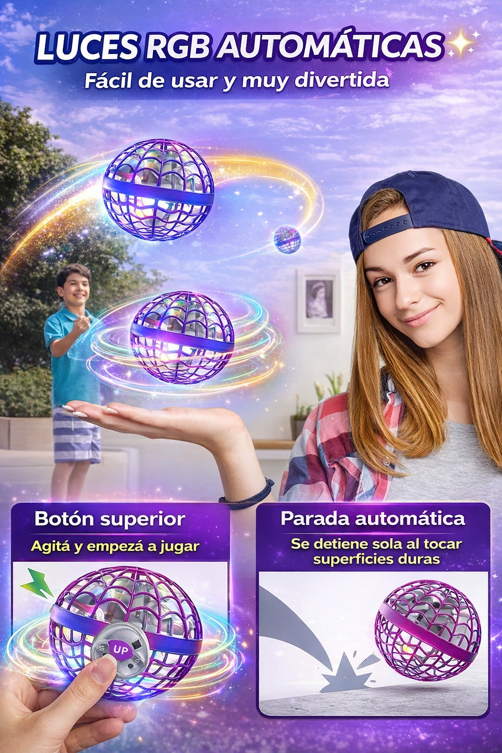 Pelota Voladora LED – Flying Orb Spinner