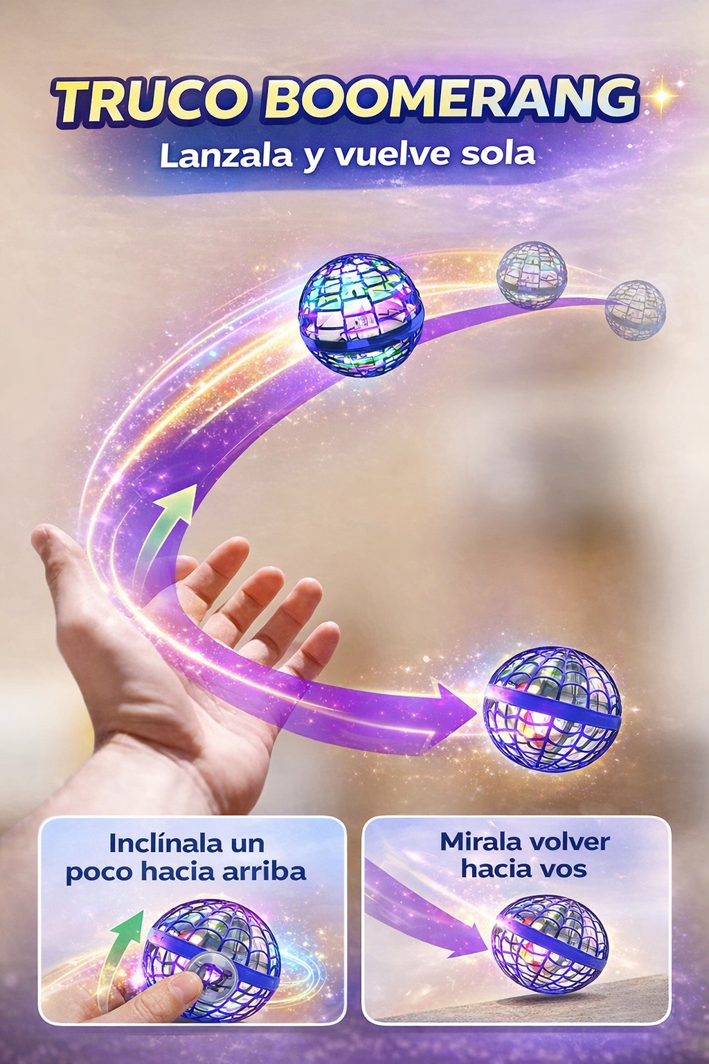 Pelota Voladora LED – Flying Orb Spinner