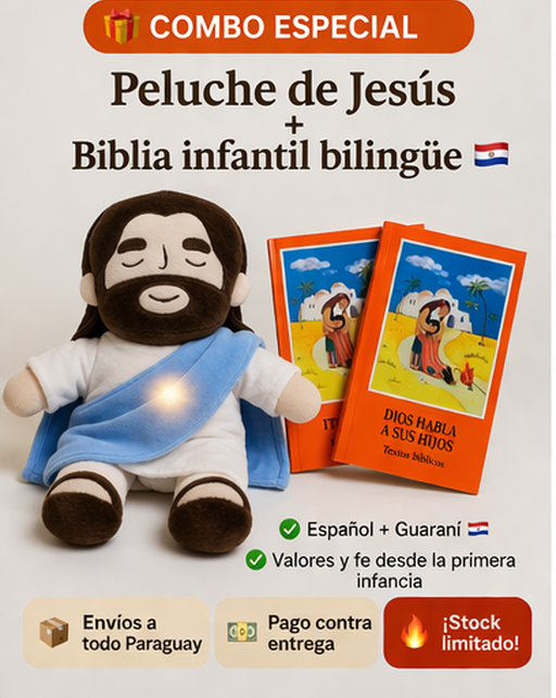 Peluche de Jesús con textos bíblicos