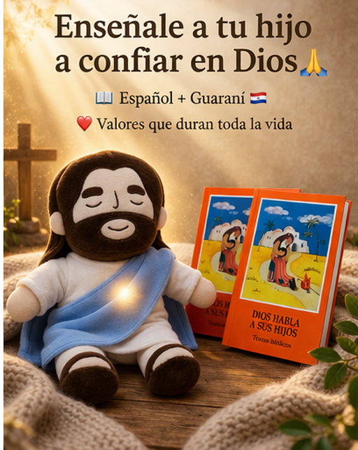 Peluche de Jesús con textos bíblicos