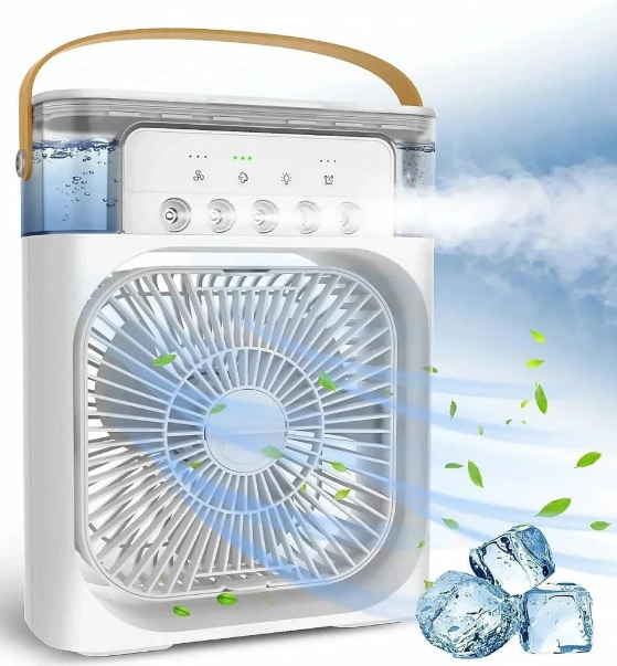 Humidificador Portátil Ventilador 3 En 1